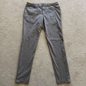 Lululemon Mens ABC Pant Classic Warpstreme Pants 38x36 Black Grey LM5426S